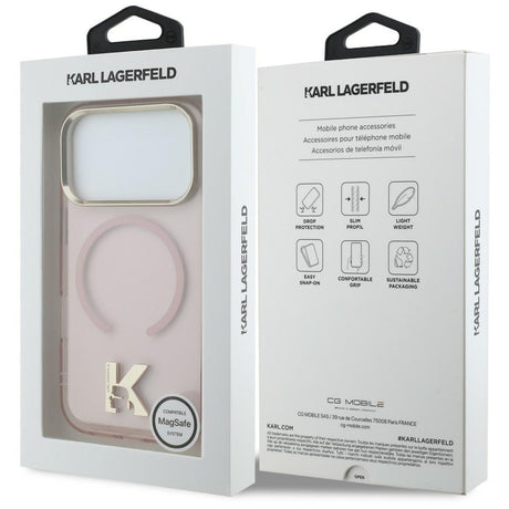Husa de protectie Karl Lagerfeld compatibil cu iPhone 18 Pro / iPhone 17 Pro, Roz