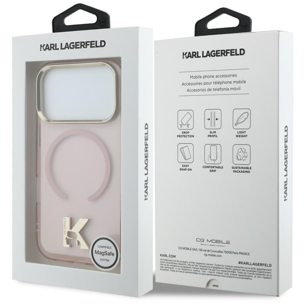 Husa de protectie Karl Lagerfeld compatibil cu iPhone 18 Pro Max / iPhone 17 Pro Max, Roz