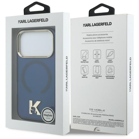 Husa de protectie Karl Lagerfeld compatibil cu iPhone 17 Pro / iPhone 18 Pro, Albastru