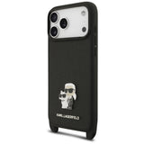 Husa de protectie Karl Lagerfeld Saffiano compatibil cu iPhone 18 Pro / iPhone 17 Pro, Negru