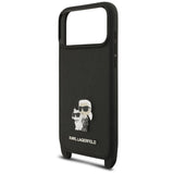 Husa de protectie Karl Lagerfeld Saffiano compatibil cu iPhone 18 Pro / iPhone 17 Pro, Negru