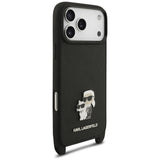 Husa de protectie Karl Lagerfeld Saffiano compatibil cu iPhone 18 Pro / iPhone 17 Pro, Negru