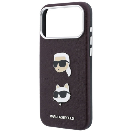 Husa de protectie Karl Lagerfeld Saffiano compatibil cu iPhone 17 Pro Max / iPhone 18 Pro Max, Bordo