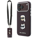 Husa de protectie Karl Lagerfeld Saffiano compatibil cu iPhone 17 Pro Max / iPhone 18 Pro Max, Bordo