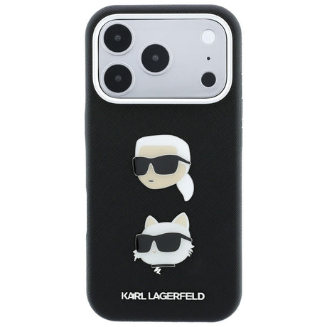 Husa de protectie Karl Lagerfeld Saffiano compatibil cu iPhone 18 Pro / iPhone 17 Pro, Negru