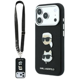 Husa de protectie Karl Lagerfeld Saffiano compatibil cu iPhone 18 Pro / iPhone 17 Pro, Negru