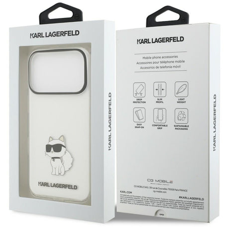 Husa de protectie Karl Lagerfeld compatibil cu iPhone 17 Pro Max / iPhone 18 Pro Max, Transparent
