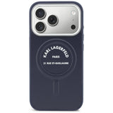Husa de protectie Karl Lagerfeld compatibil cu iPhone 18 Pro / iPhone 17 Pro, Albastru