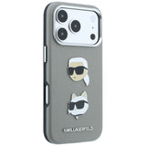Husa de protectie Karl Lagerfeld Saffiano compatibil cu iPhone 18 Pro Max / iPhone 17 Pro Max, Gri