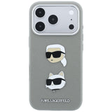 Husa de protectie Karl Lagerfeld Saffiano compatibil cu iPhone 18 Pro Max / iPhone 17 Pro Max, Gri