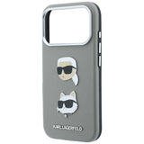 Husa de protectie Karl Lagerfeld Saffiano compatibil cu iPhone 18 Pro / iPhone 17 Pro, Gri