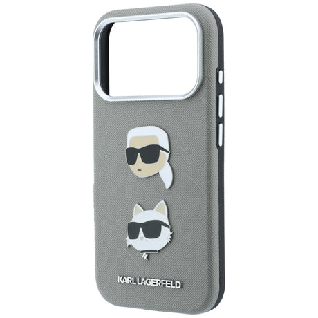 Husa de protectie Karl Lagerfeld Saffiano compatibil cu iPhone 18 Pro / iPhone 17 Pro, Gri