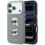 Husa de protectie Karl Lagerfeld Saffiano compatibil cu iPhone 18 Pro / iPhone 17 Pro, Gri