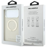 Husa de protectie Karl Lagerfeld Saffiano compatibil cu iPhone 18 Pro / iPhone 17 Pro, Bej