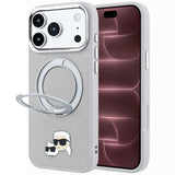 Husa de protectie Karl Lagerfeld compatibil cu iPhone 17 Pro Max / iPhone 18 Pro Max, Gri