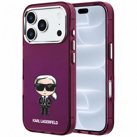 Husă de protecție Karl Lagerfeld neagră pentru iPhone 17 Pro / iPhone 18 Pro