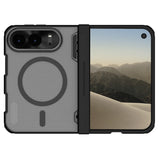 Husa de protectie Nillkin Super Frosted Shield Fold Magnetic compatibil cu iPhone Duo, Negru Transparent