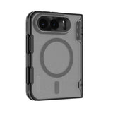 Husa de protectie Nillkin Super Frosted Shield Fold Magnetic compatibil cu iPhone Duo, Negru Transparent
