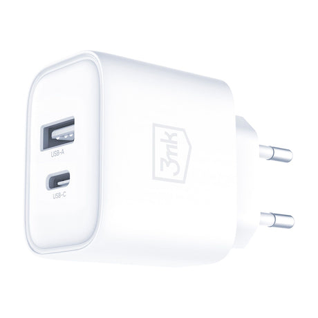 Incarcator 3mk DualCharge, USB QC 3.0 / Type-C PD3.0, 20W, Alb