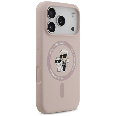 Husă de protecție Karl Lagerfeld roz pentru iPhone 18 Pro / iPhone 17 Pro