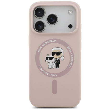 Husă de protecție Karl Lagerfeld roz pentru iPhone 18 Pro / iPhone 17 Pro