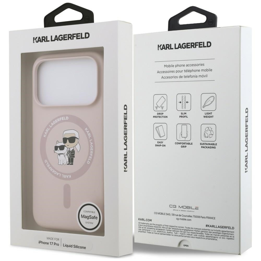 Husa de protectie Karl Lagerfeld compatibil cu iPhone 18 Pro / iPhone 17 Pro, Roz