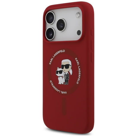 Husă de protecție Karl Lagerfeld roșie pentru iPhone 17 Pro / iPhone 18 Pro
