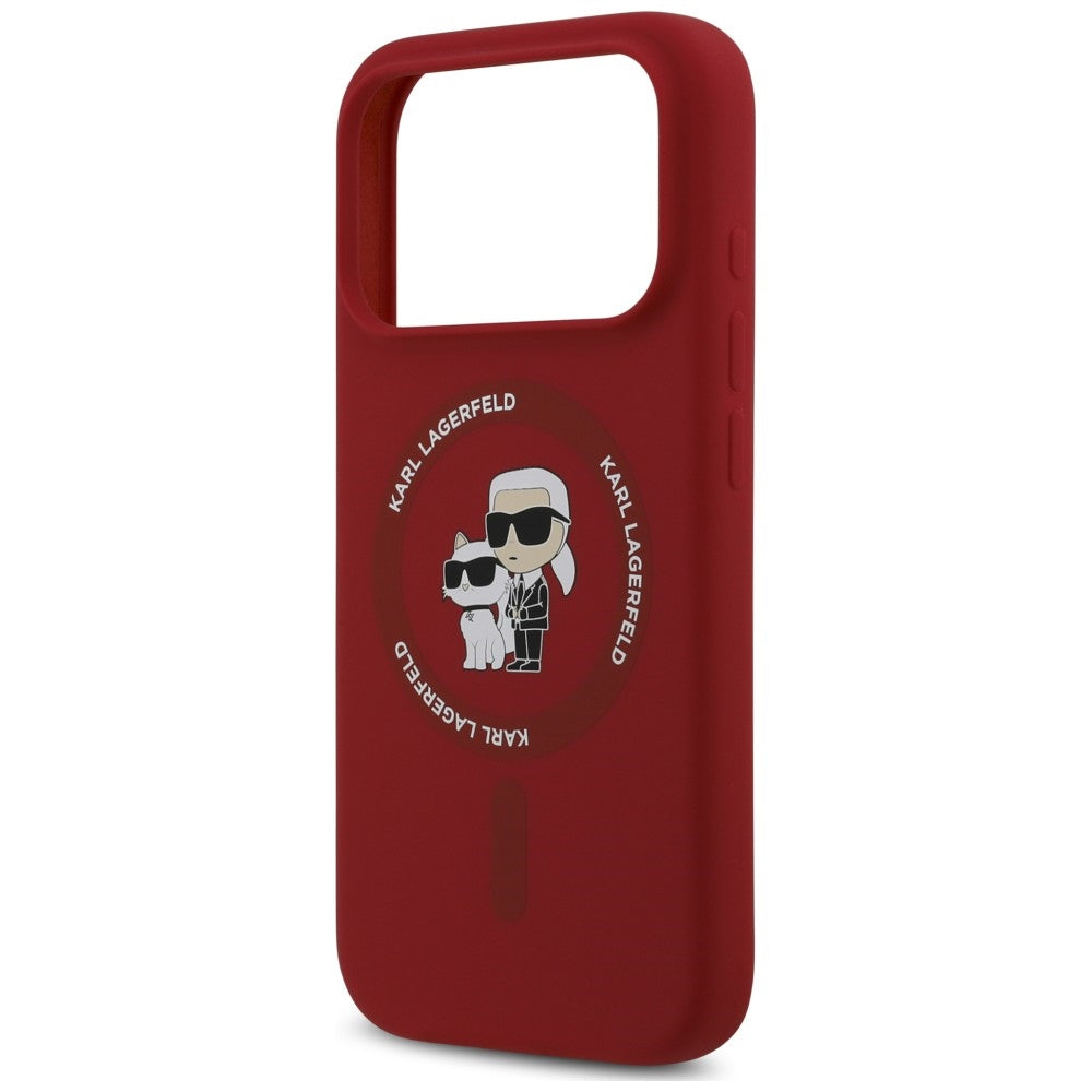 Husa de protectie Karl Lagerfeld compatibil cu iPhone 17 Pro / iPhone 18 Pro, Roșu