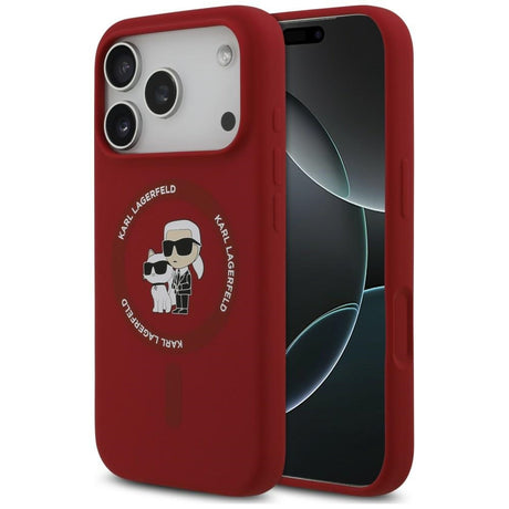 Husă de protecție Karl Lagerfeld roșie pentru iPhone 17 Pro / iPhone 18 Pro