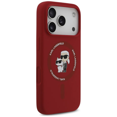 Husă de protecție Karl Lagerfeld roșie pentru iPhone 17 Pro / iPhone 18 Pro
