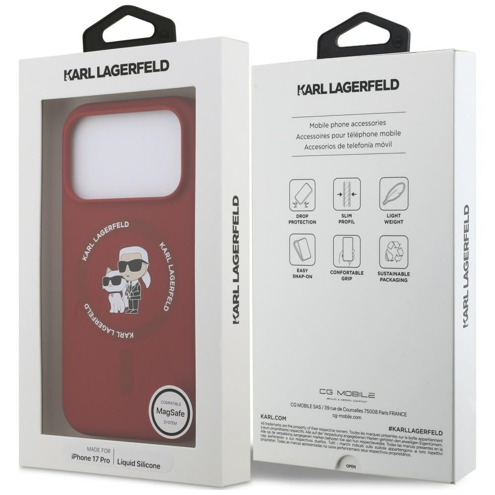 Husa de protectie Karl Lagerfeld compatibil cu iPhone 18 Pro Max / iPhone 17 Pro Max, Roșu