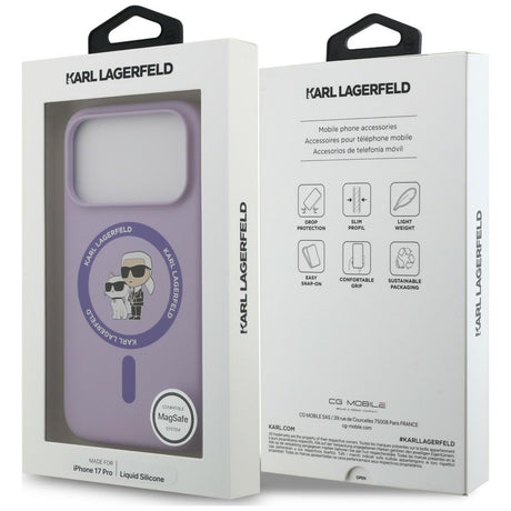 Husă Karl Lagerfeld mov pentru iPhone 18 Pro / iPhone 17 Pro