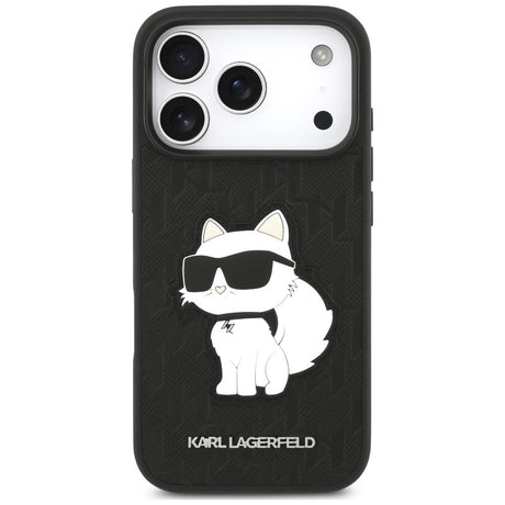 Karl Lagerfeld Saffiano Mono Patch tok iPhone 17 Pro és iPhone 18 Pro készülékhez