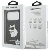 Husa de protectie Karl Lagerfeld Saffiano Mono Patch compatibil cu iPhone 17 Pro / iPhone 18 Pro, Negru