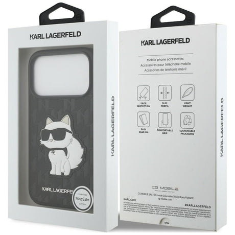 Karl Lagerfeld Saffiano Mono Patch tok iPhone 17 Pro és iPhone 18 Pro készülékhez