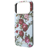 Husa de protectie Guess Blossom Roses Print compatibil cu iPhone 17 Pro Max / iPhone 18 Pro Max, Albastru