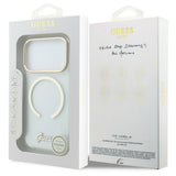 Husa de protectie Guess IML Script Metal MagSafe compatibil cu iPhone 18 Pro Max / iPhone 17 Pro Max, Transparent