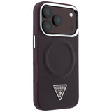 Husa de protectie Guess Hardcase Triangle Logo compatibil cu iPhone 18 Pro Max / iPhone 17 Pro Max, Bordo
