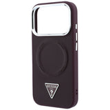Husa de protectie Guess Hardcase Triangle Logo compatibil cu iPhone 18 Pro Max / iPhone 17 Pro Max, Bordo
