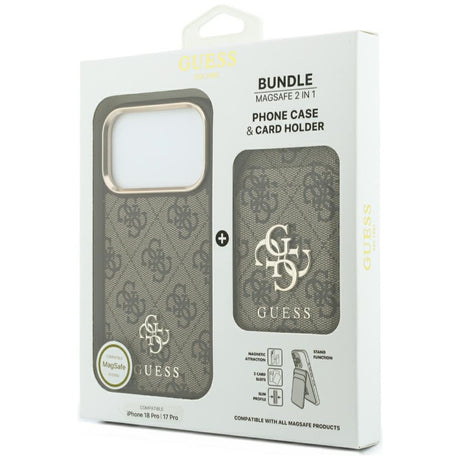Husa de protectie Guess Hardcase 4G compatibil cu iPhone 17 Pro Max / iPhone 18 Pro Max, Maro