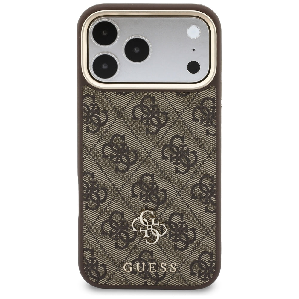 Husa de protectie Guess Hardcase 4G compatibil cu iPhone 17 Pro Max / iPhone 18 Pro Max, Maro