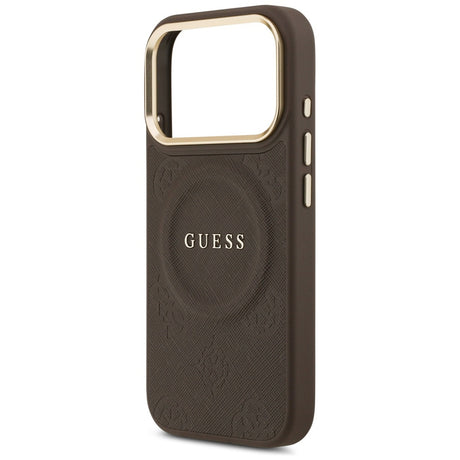 Guess Saffiano védőtok iPhone 18 Pro Max / iPhone 17 Pro Max készülékekhez, barna
