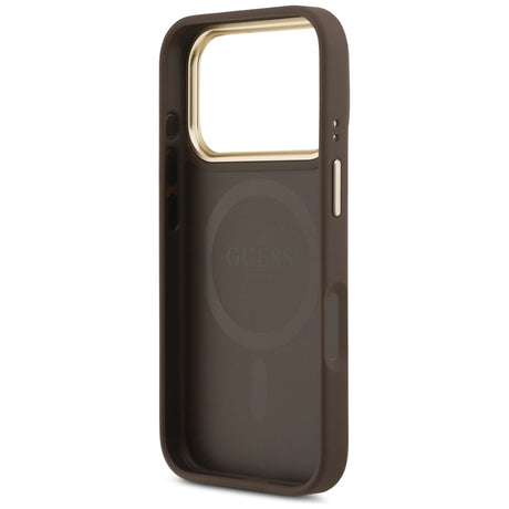 Guess Saffiano védőtok iPhone 18 Pro Max / iPhone 17 Pro Max készülékekhez, barna
