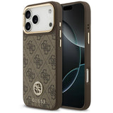 Husa de protectie Guess Hardcase 4G compatibil cu iPhone 18 Pro Max / iPhone 17 Pro Max, Maro