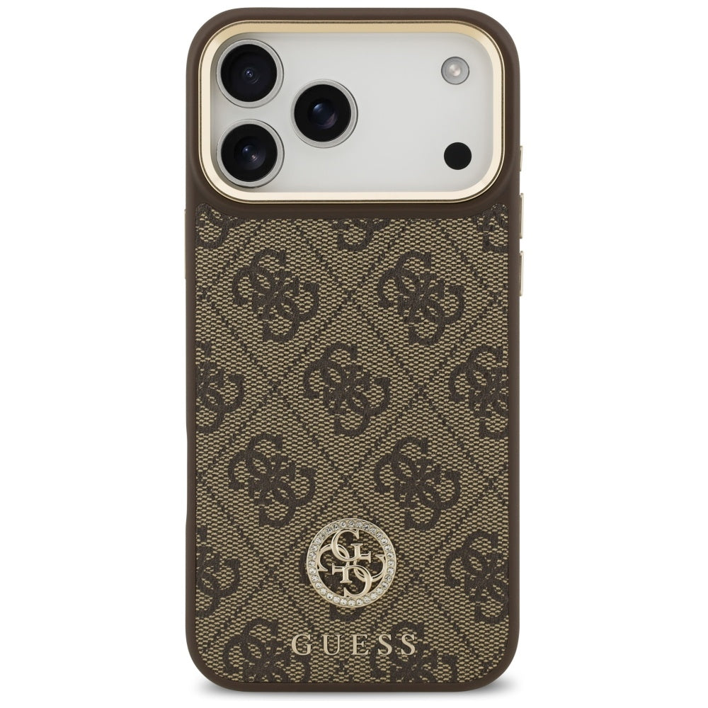 Husa de protectie Guess Hardcase 4G compatibil cu iPhone 18 Pro Max / iPhone 17 Pro Max, Maro