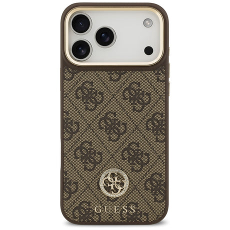 Husa de protectie Guess Hardcase 4G compatibil cu iPhone 18 Pro Max / iPhone 17 Pro Max, Maro