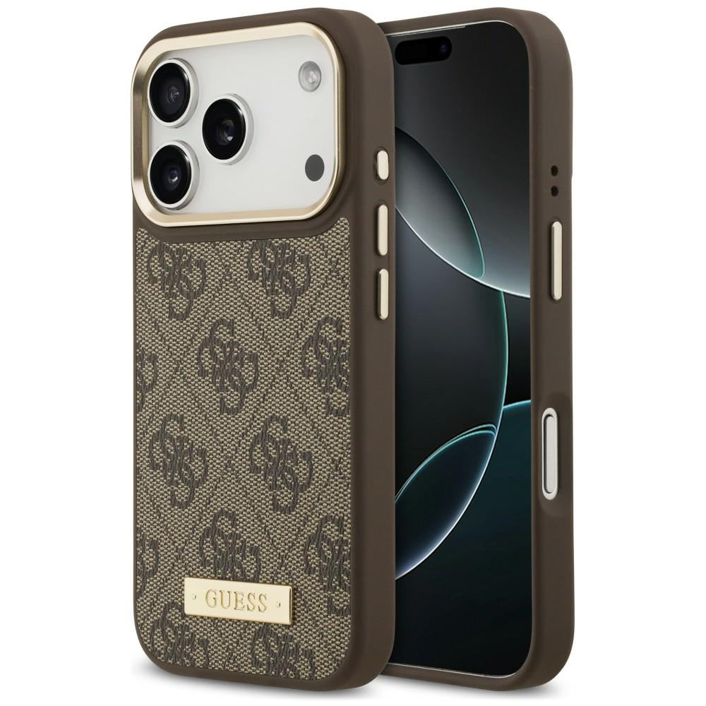 Husa de protectie Guess Hardcase 4G compatibil cu iPhone 18 Pro / iPhone 17 Pro, Maro