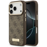 Husa de protectie Guess Hardcase 4G compatibil cu iPhone 18 Pro / iPhone 17 Pro, Maro
