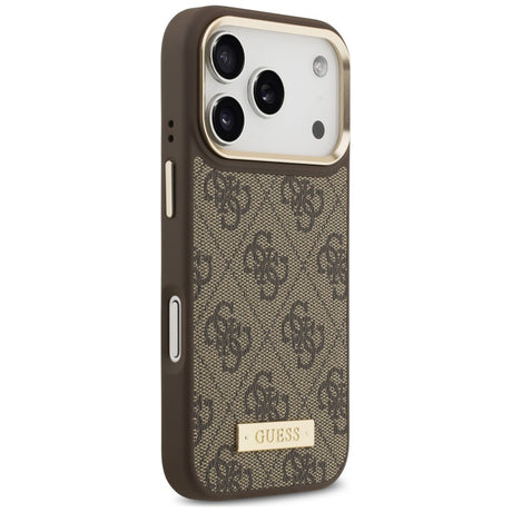 Husa de protectie Guess Hardcase 4G compatibil cu iPhone 18 Pro / iPhone 17 Pro, Maro