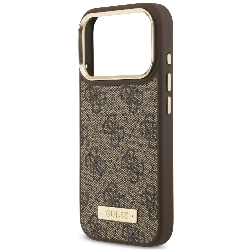 Husa de protectie Guess Hardcase 4G compatibil cu iPhone 18 Pro / iPhone 17 Pro, Maro